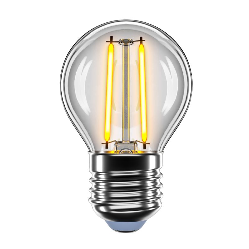 Філаментна LED лампа V-Filament 2W E27 2500K G45 (прозора)