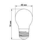 Філаментна LED лампа FL-301 4W E27 2800K G45 (прозора)