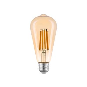 Філаментна LED лампа 12W E27 2200K ST64 (бронза)