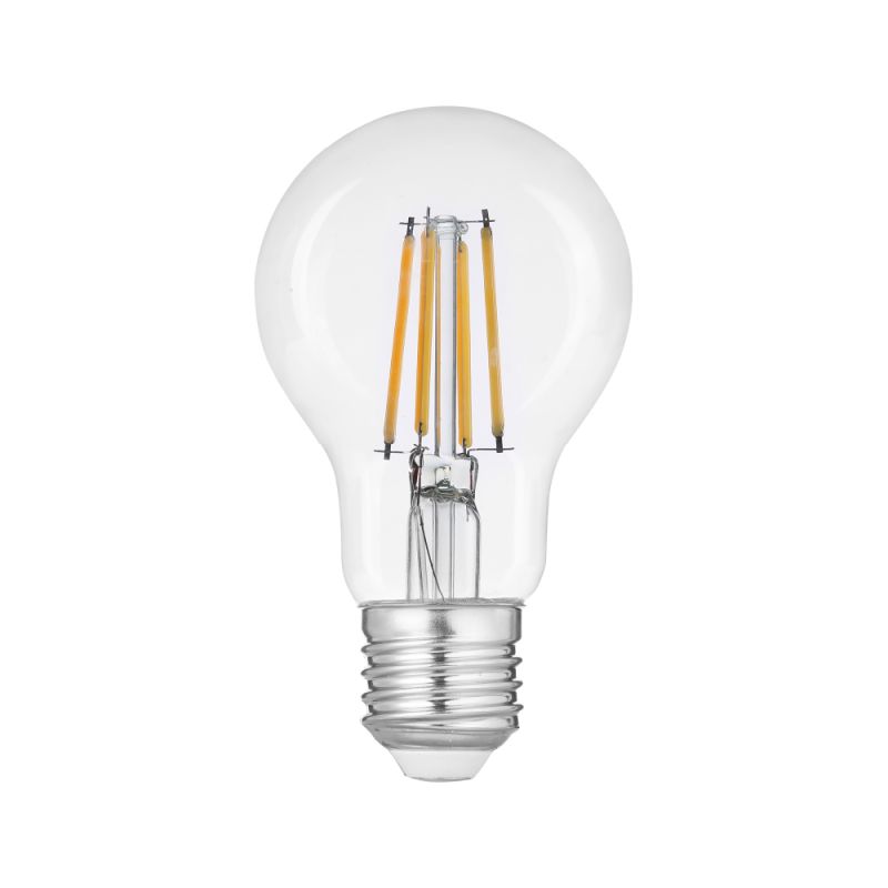 Філаментна LED лампа 10W E27 3000K A60 (прозора)