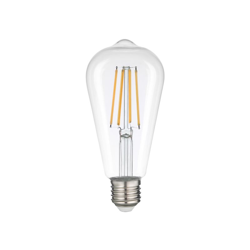 Філаментна LED лампа 10W E27 4000K ST64 (прозора)