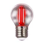 Філаментна LED лампа 2W E27 G45 червоного кольору