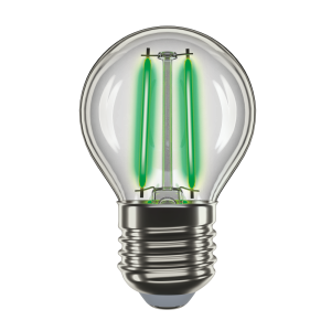 Філаментна LED лампа 2W E27 G45 зелена